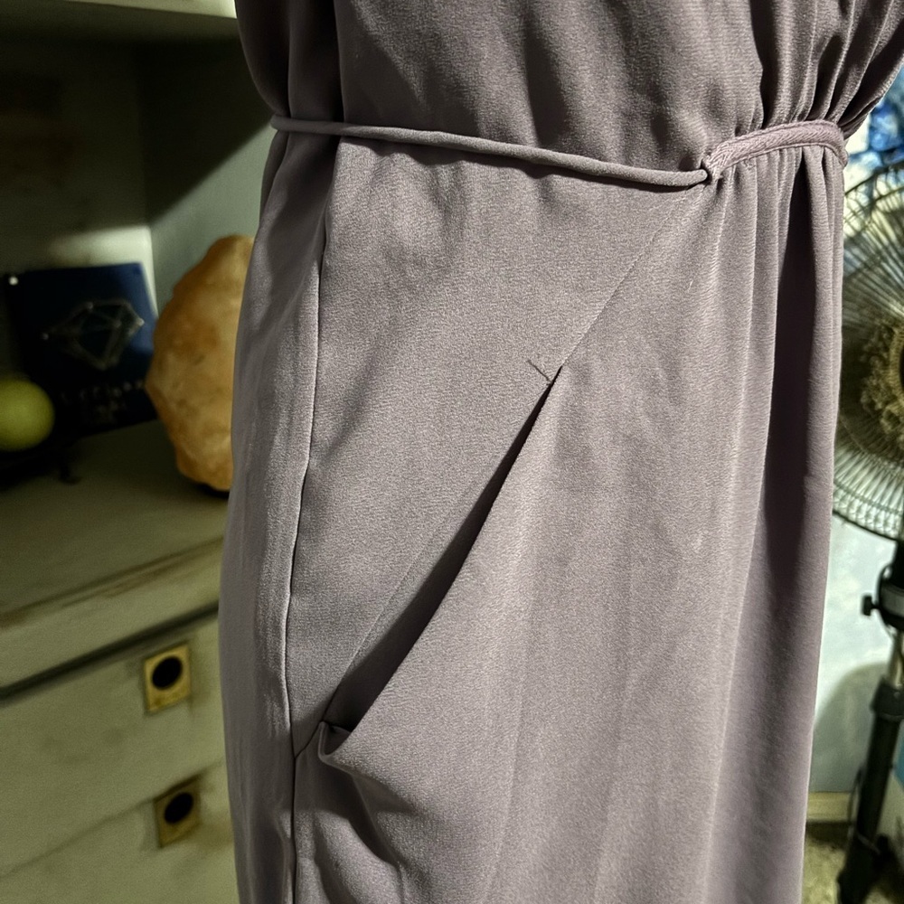 Wilfred purple faux wrap Mini Dress pockets xxs - Picture 6 of 15